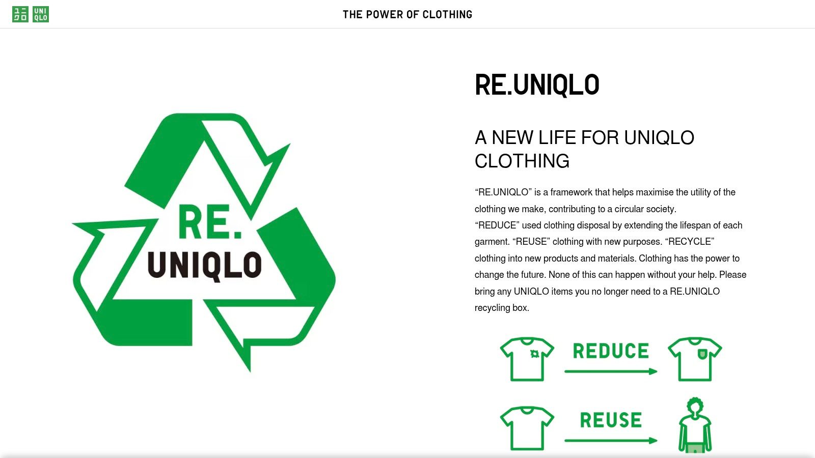 UNIQLO RE.UNIQLO Recycling Boxes